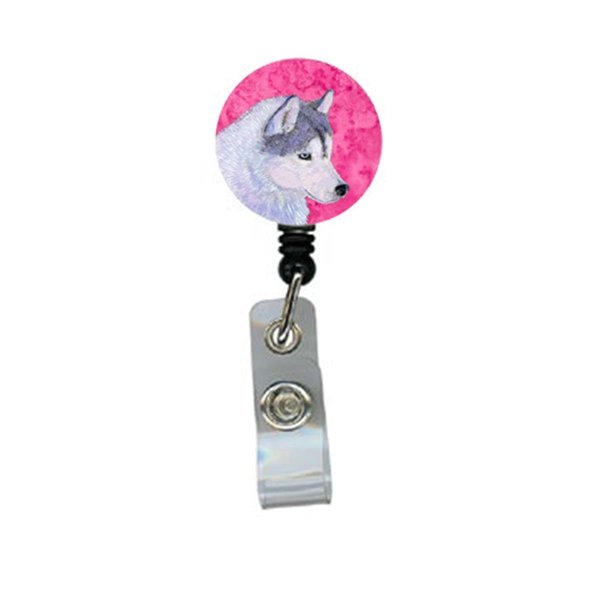 Teachers Aid Siberian Husky Retractable Badge Reel Or Id Holder With Clip TE887668